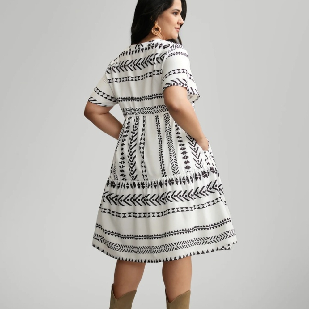 Bloomchic Black And White Geometric Pattern Babyd… - image 8